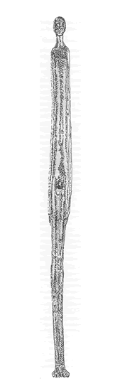 Zeichnung der Statuette